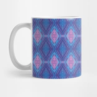 Blue and Pink Abstract Crystals Pattern Mug